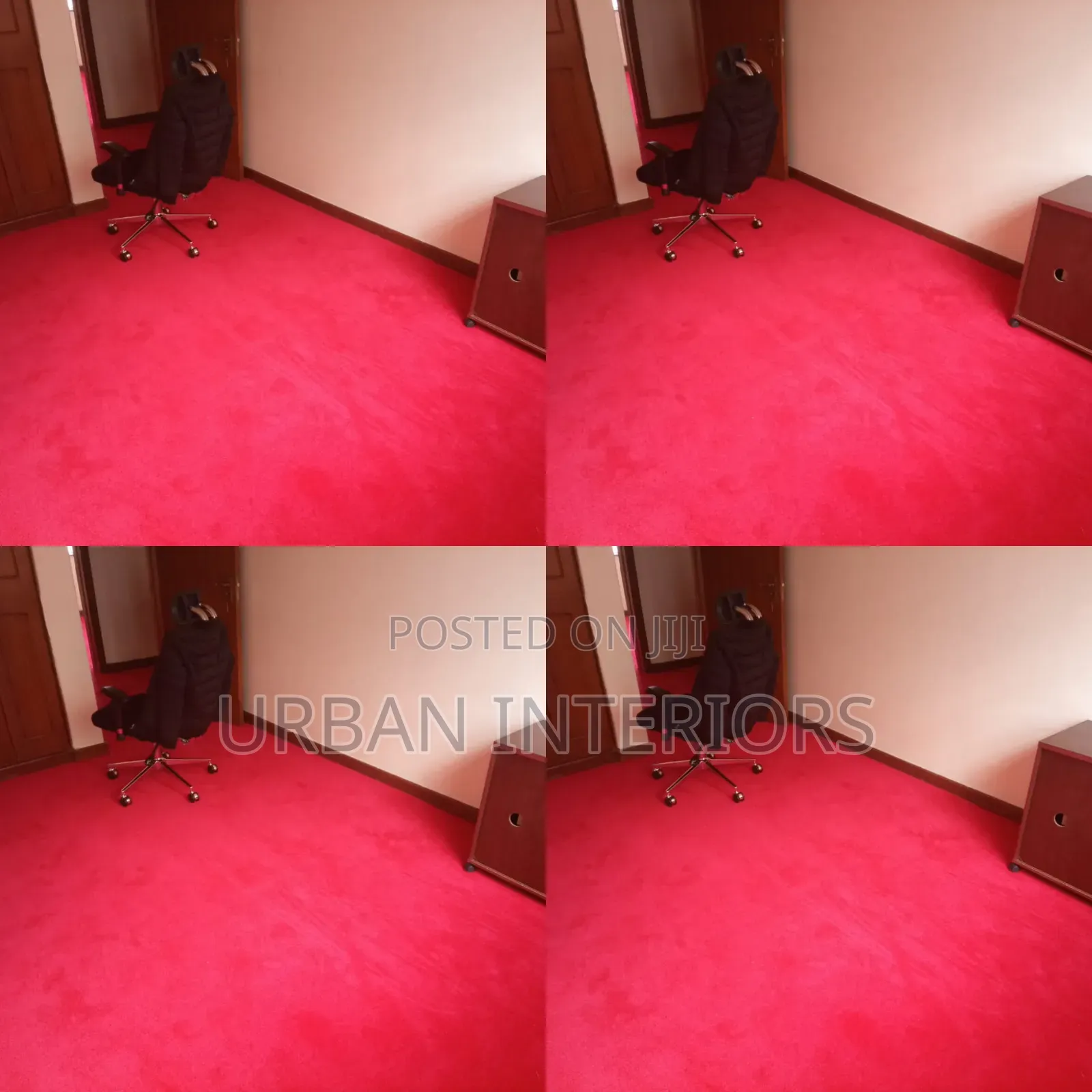 Office Boardroom Carpets. Red Colour