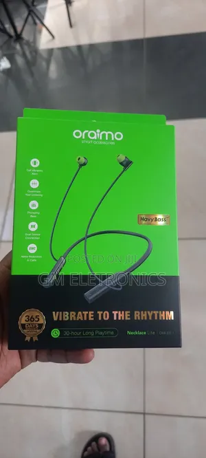 Necklace Lite Call Vibration Wireless Headphones- Blue