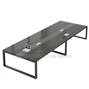 Boardroom Tables:2400mm Meeting Table With Black Sled Base