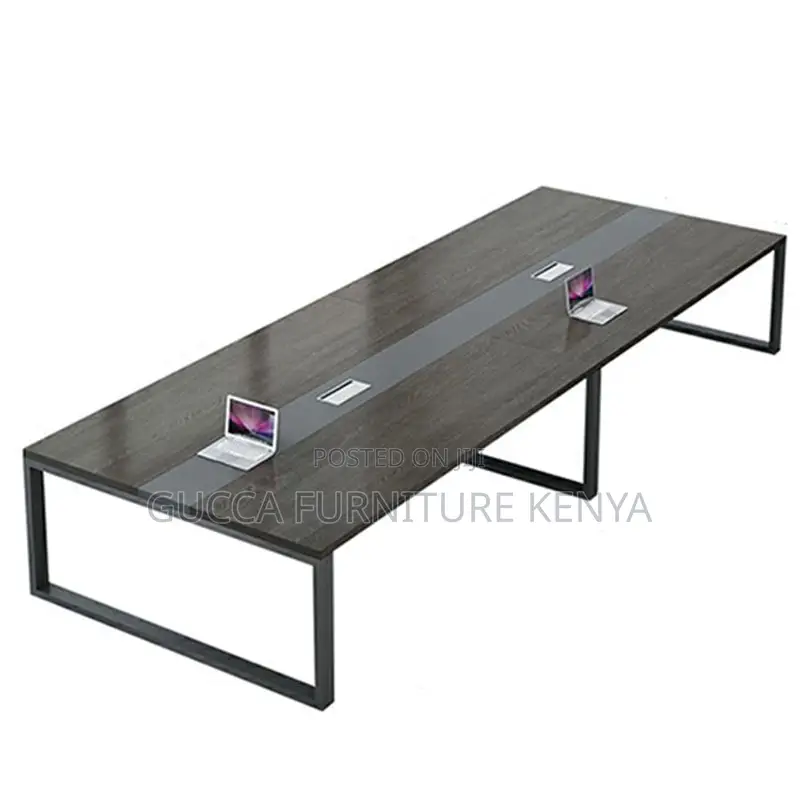 Boardroom Tables:2400mm Meeting Table With Black Sled Base