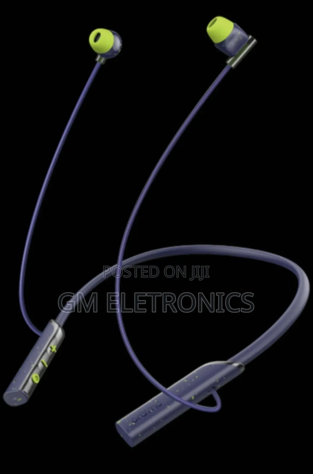 Necklace Lite Call Vibration Wireless Headphones- Blue
