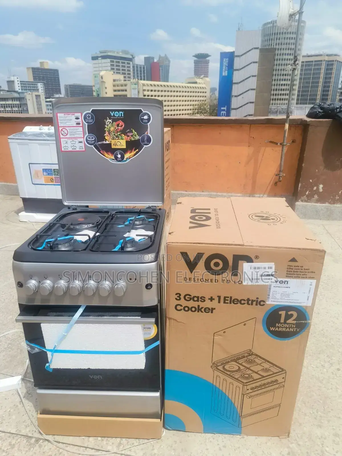 50×60cm Von 3g + 1e Standing Cooker