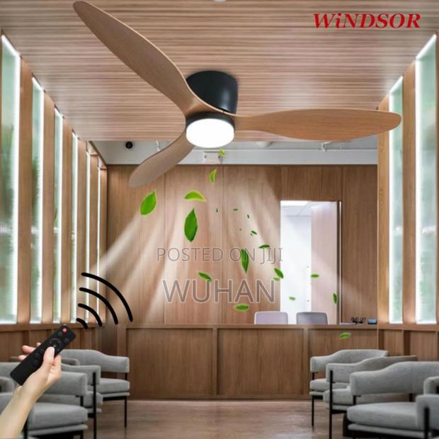 56" Wooden Ceiling Fan Light Bulb 6 Speed