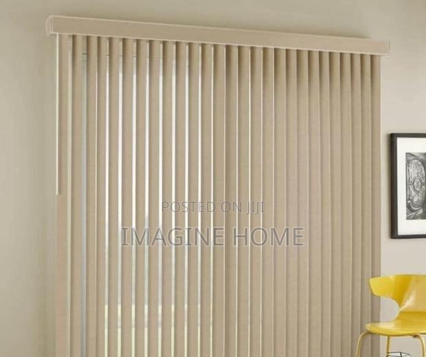 Plain Cream Vertical Blind Window Blinds - main view