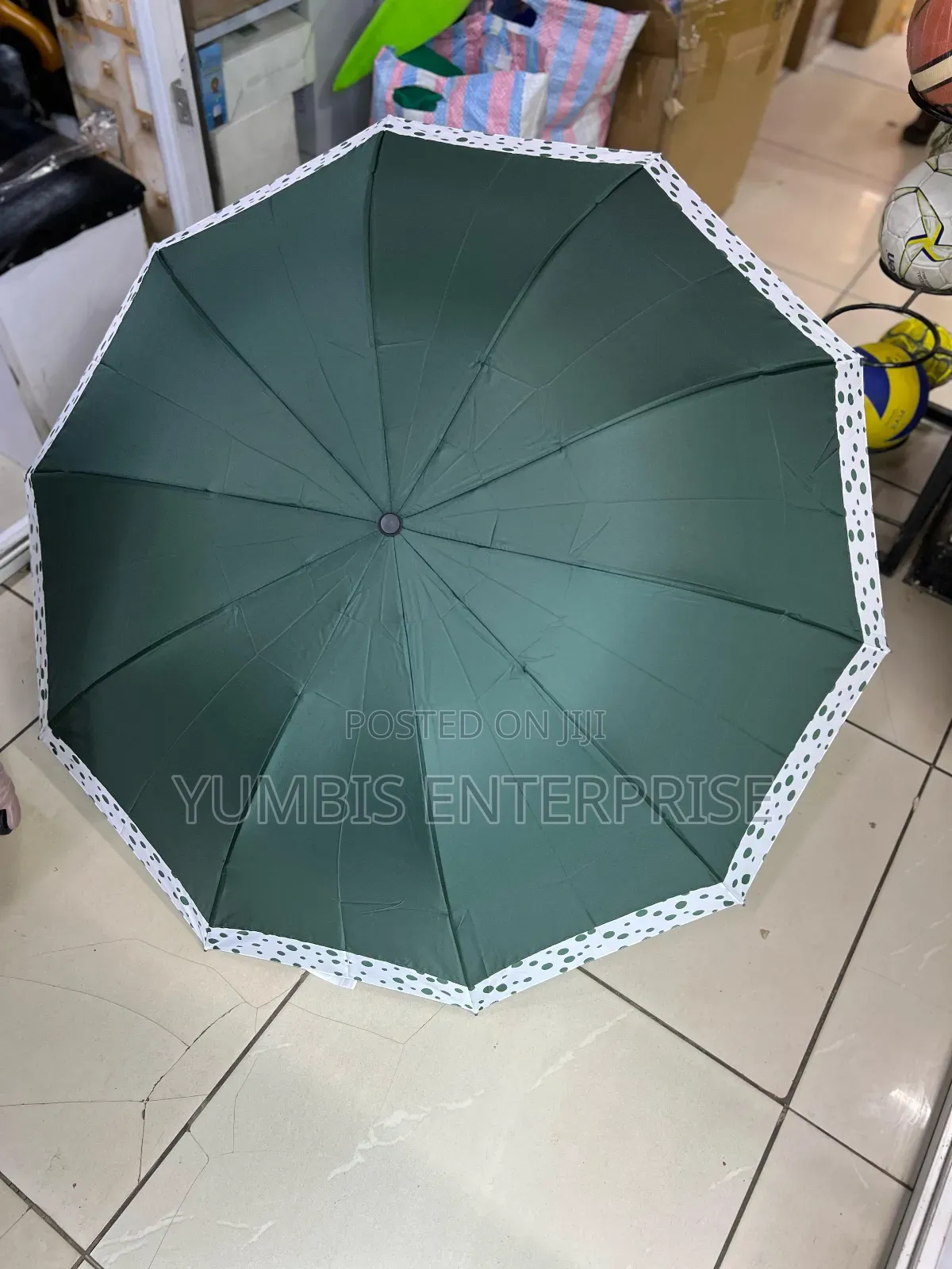Green Stylish Foldable Green Umbrellas at 650