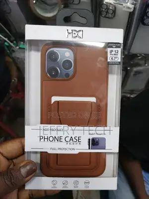 iPhone 12 Pro Max Wallet Case With Card Holder Leather-Brown
