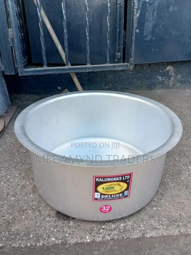Kaluworks Sufuria 30ltr With Lid/Aluminium Sufuria - thumbnail 2