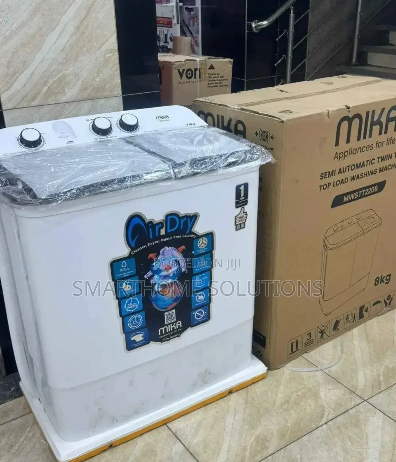 Mika Washing Machine, 8kg, Twin Tub