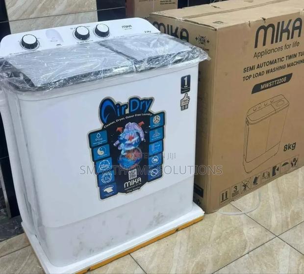 Mika Washing Machine ,8kg ,Semi Automatic ,Twin Tub