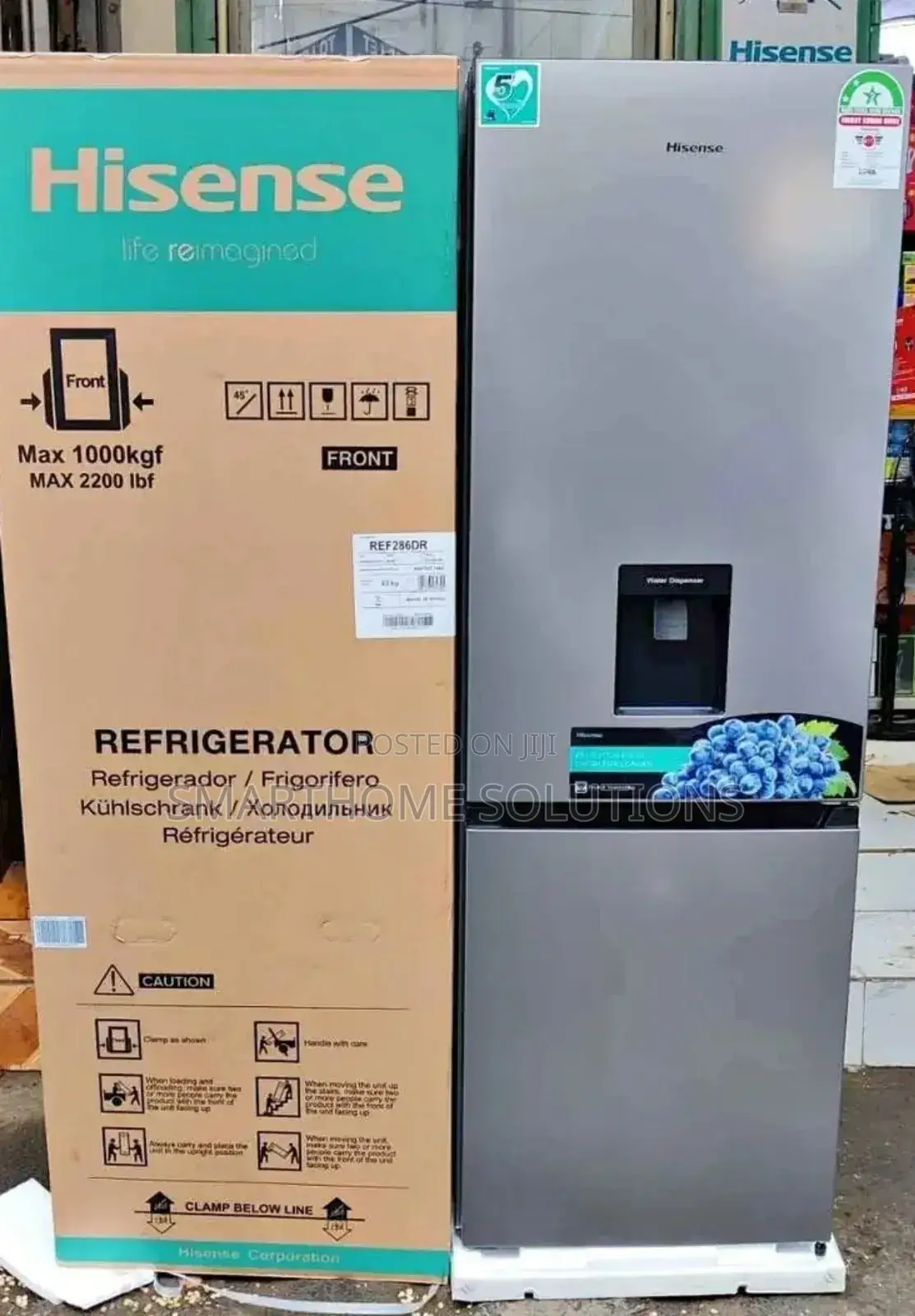 Hisense Fridge Bottom Freezer 292litres Model Ref286dr New