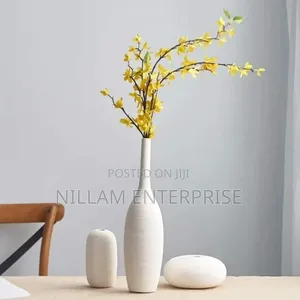 Simple Ceramic 3 in 1 Modern Home Decor Vase Set