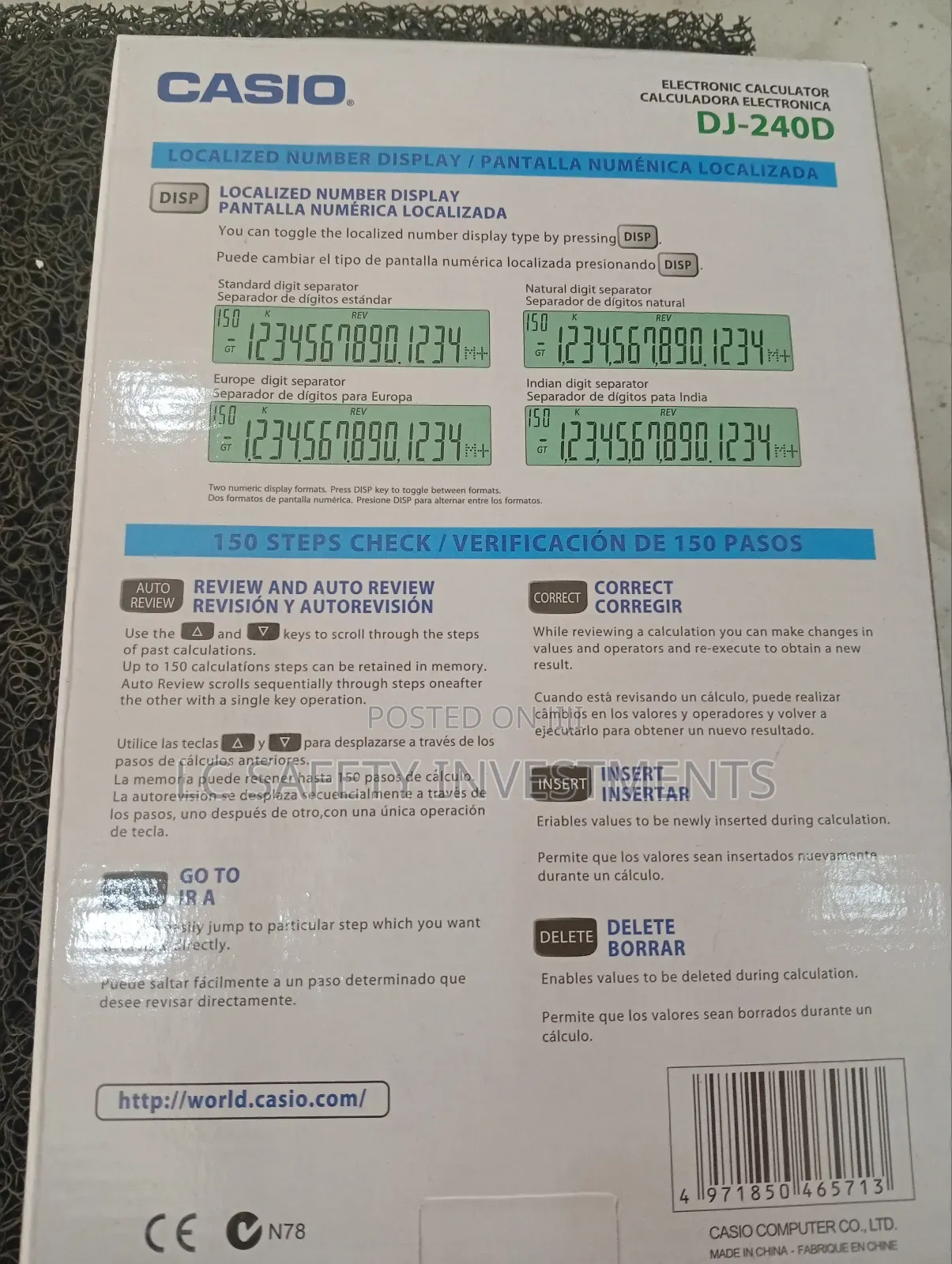 Casio Dj 240d Calculator Desktop