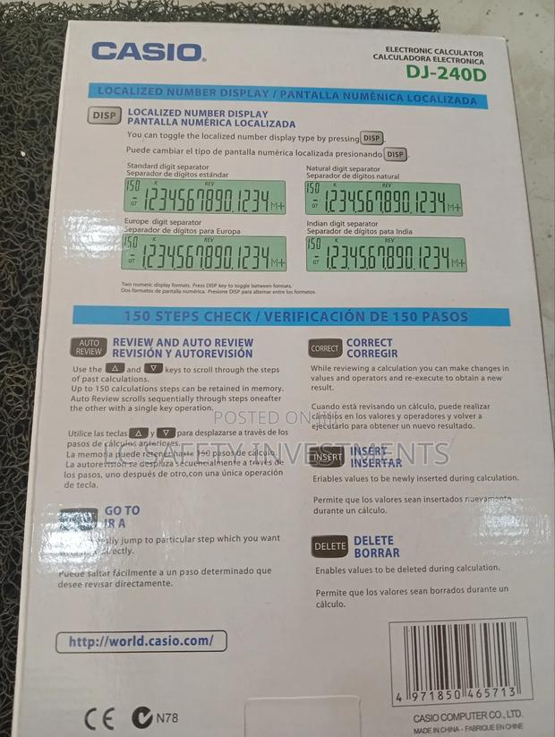 Casio Dj 240d Calculator Desktop - thumbnail 2