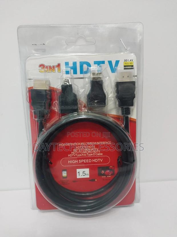 Multifunction Hdmi 3 in 1 Cable With Micro Andmini Connector - thumbnail 2