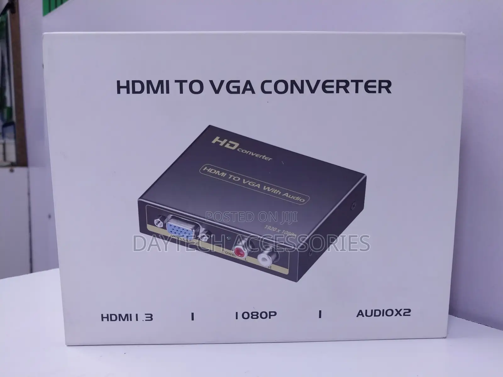 Powered Hdmi to Vga Converter/Adapter With Audio 3.5mm Port