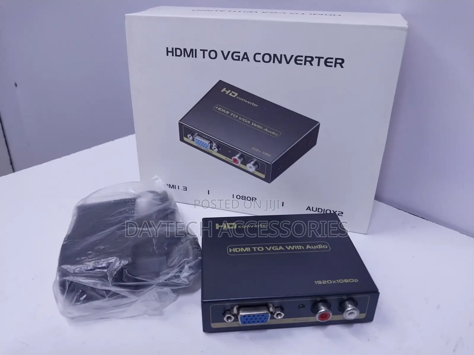 Powered Hdmi to Vga Converter/Adapter With Audio 3.5mm Port