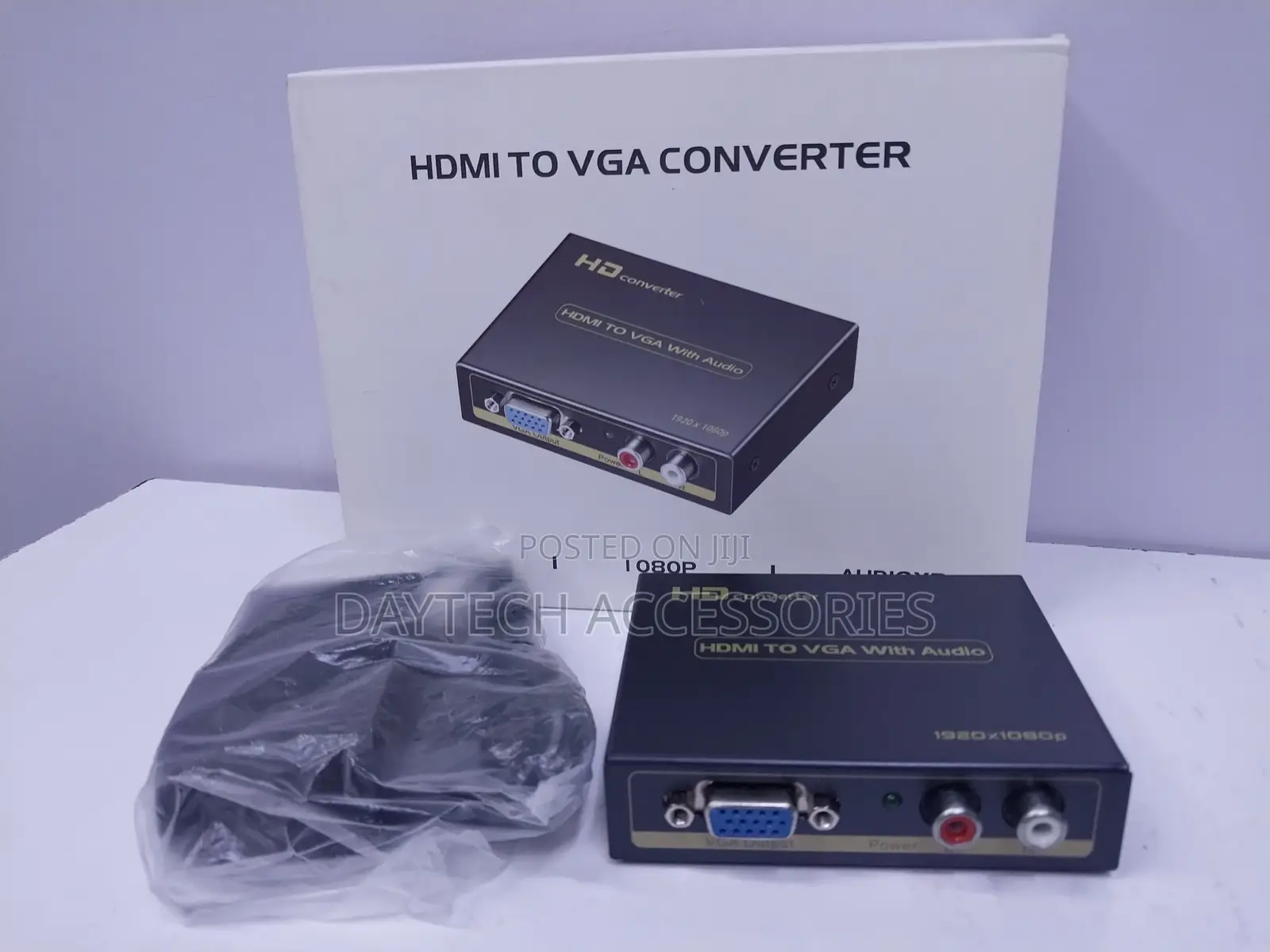 Powered Hdmi to Vga Converter/Adapter With Audio 3.5mm Port
