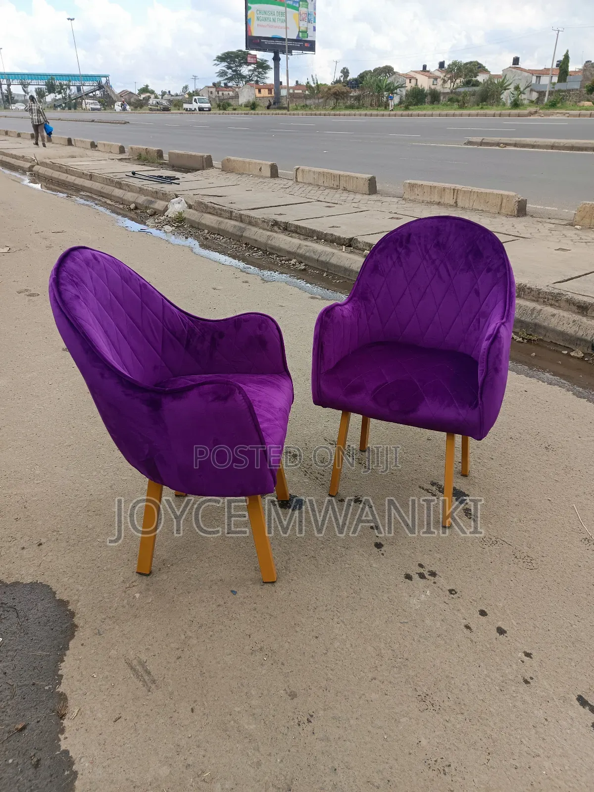 Dinning Seats, Restaurant or Nail Spa Seats, Purple 