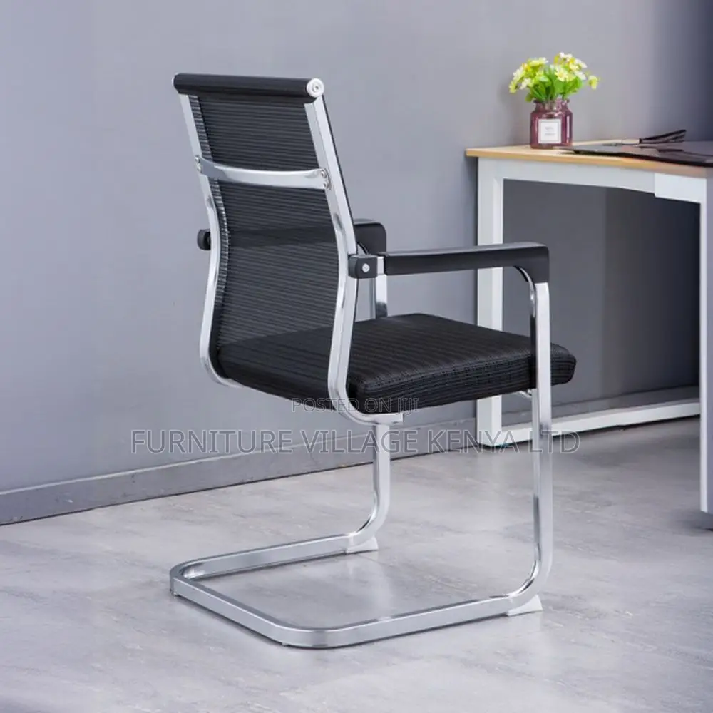 Office Guest Seats; Modish Ink Mesh Task Chair With Armrest
