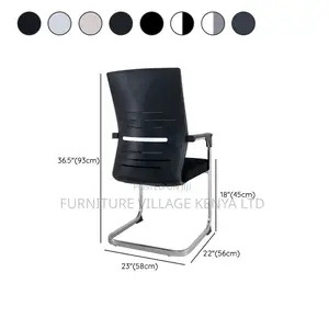 Office Guest Seats; Modish Ink Mesh Task Chair With Armrest