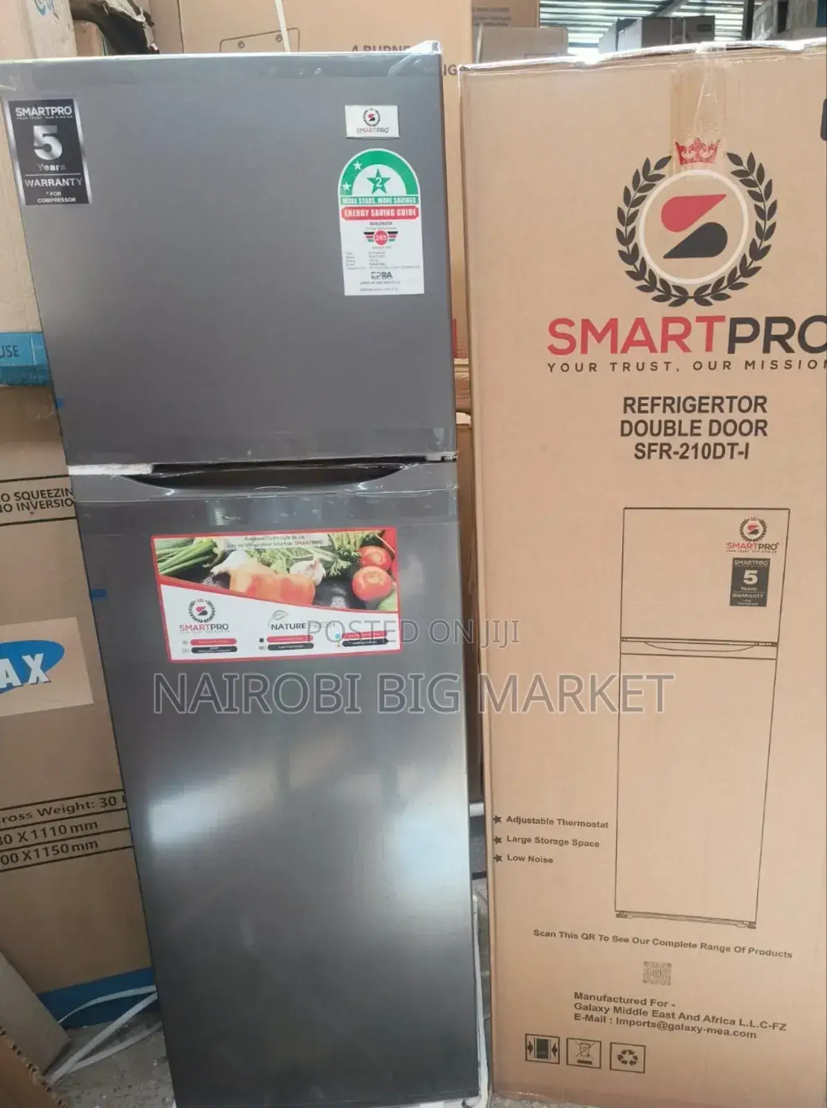 168litres Fridge Double Door Smart Pro