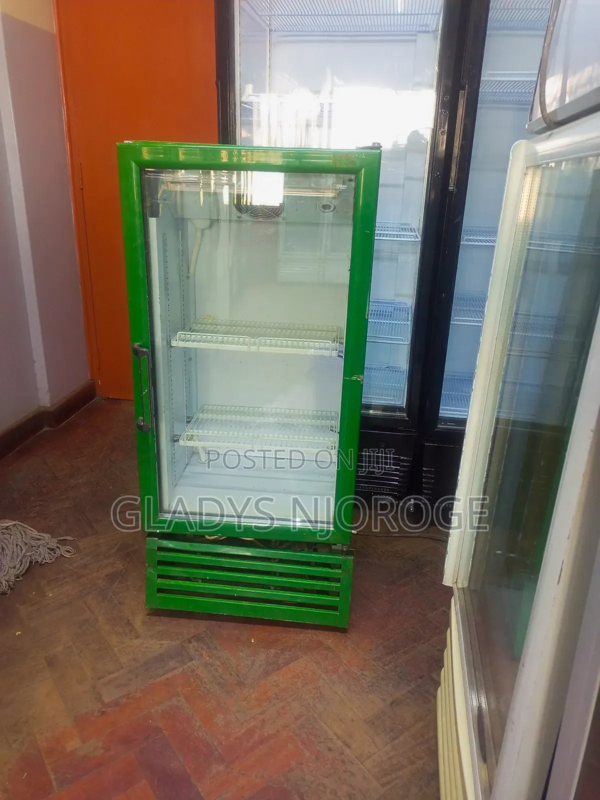 Green in Colour Smaller Size Display Fridge