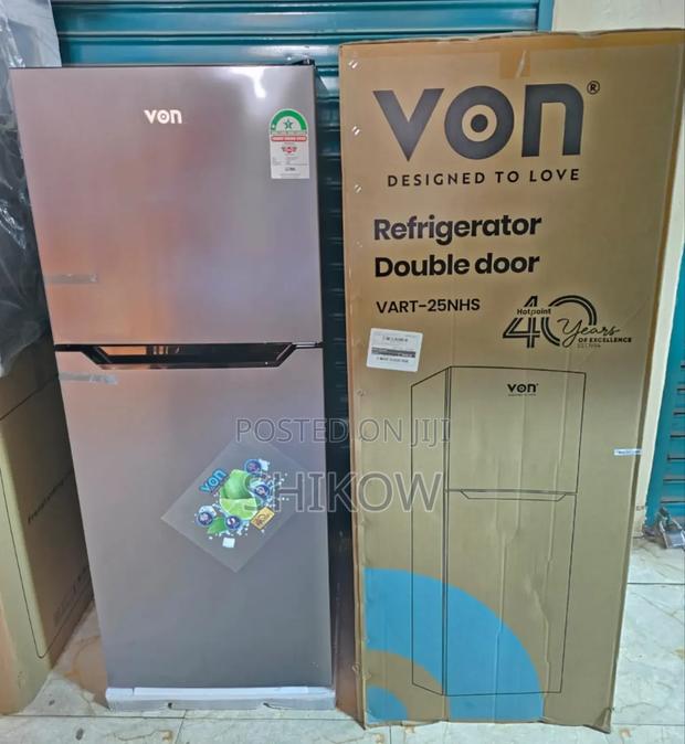 Von Vart-25nhs Double Door Fridge 220lno Frostrefrigerator