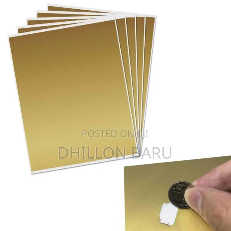 Scratch Off Stickers With Adhesive. Letter Size