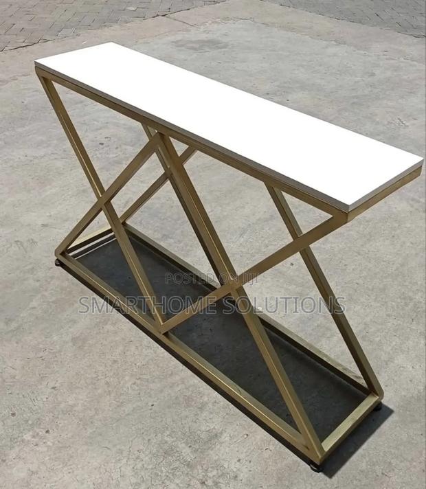 Gold Finish Console Table - main view