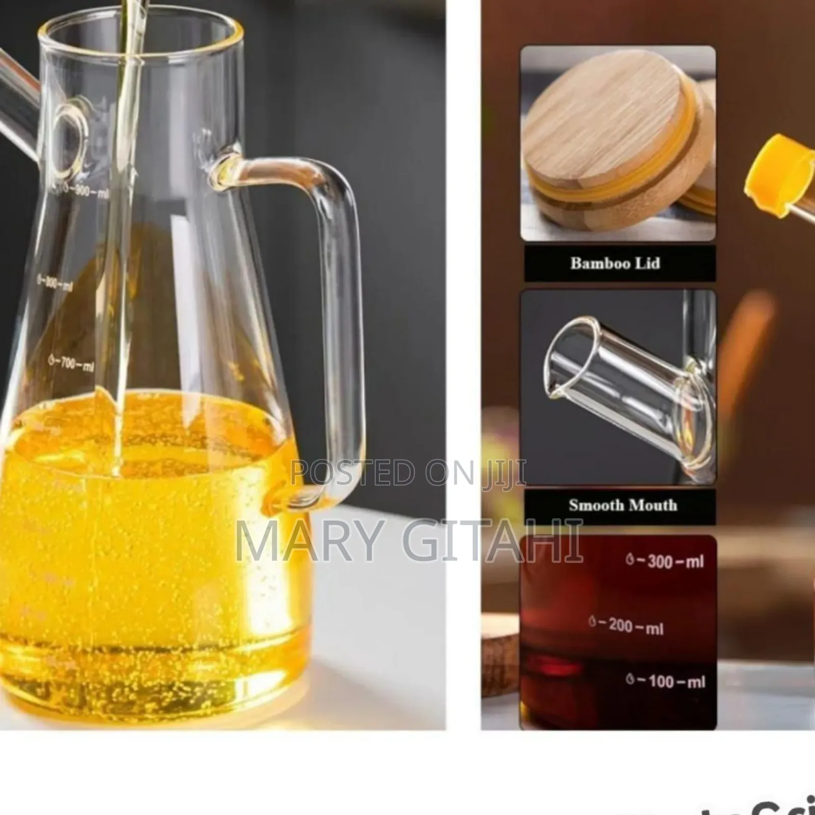 900ml Clear Oil Jar* Oil Jar