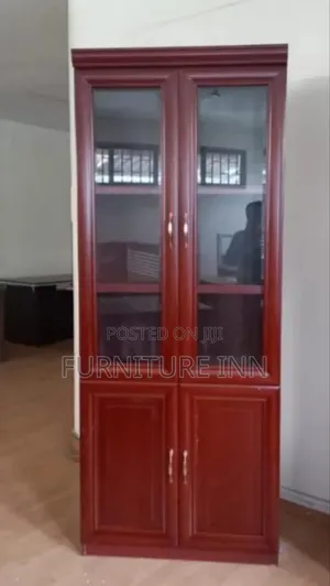 Modern Mahogany 2 Door Bookshelf