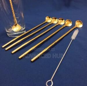 6pcs Long Stainless Steel Straw Spoons - thumbnail 2