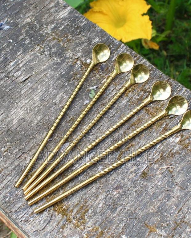 6pcs Long Stainless Steel Straw Spoons - thumbnail 3