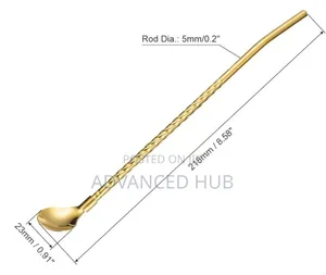 6pcs Long Stainless Steel Straw Spoons