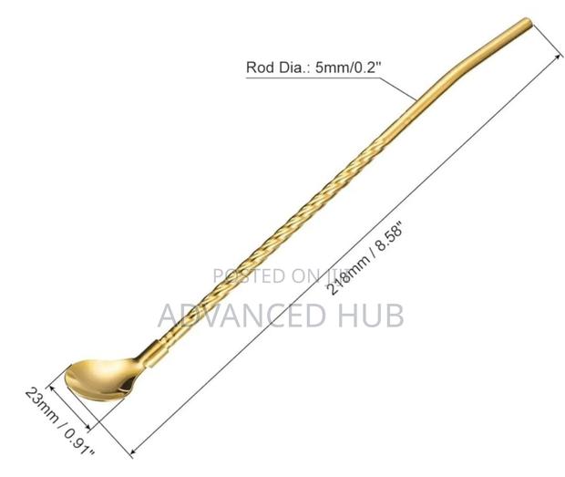 6pcs Long Stainless Steel Straw Spoons - thumbnail 5