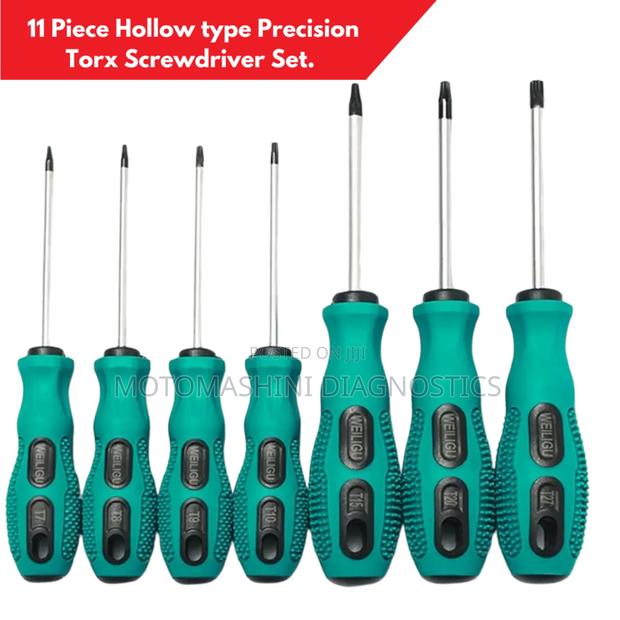 11 Piece Hollow Type Precision Torx Screwdriver Set
