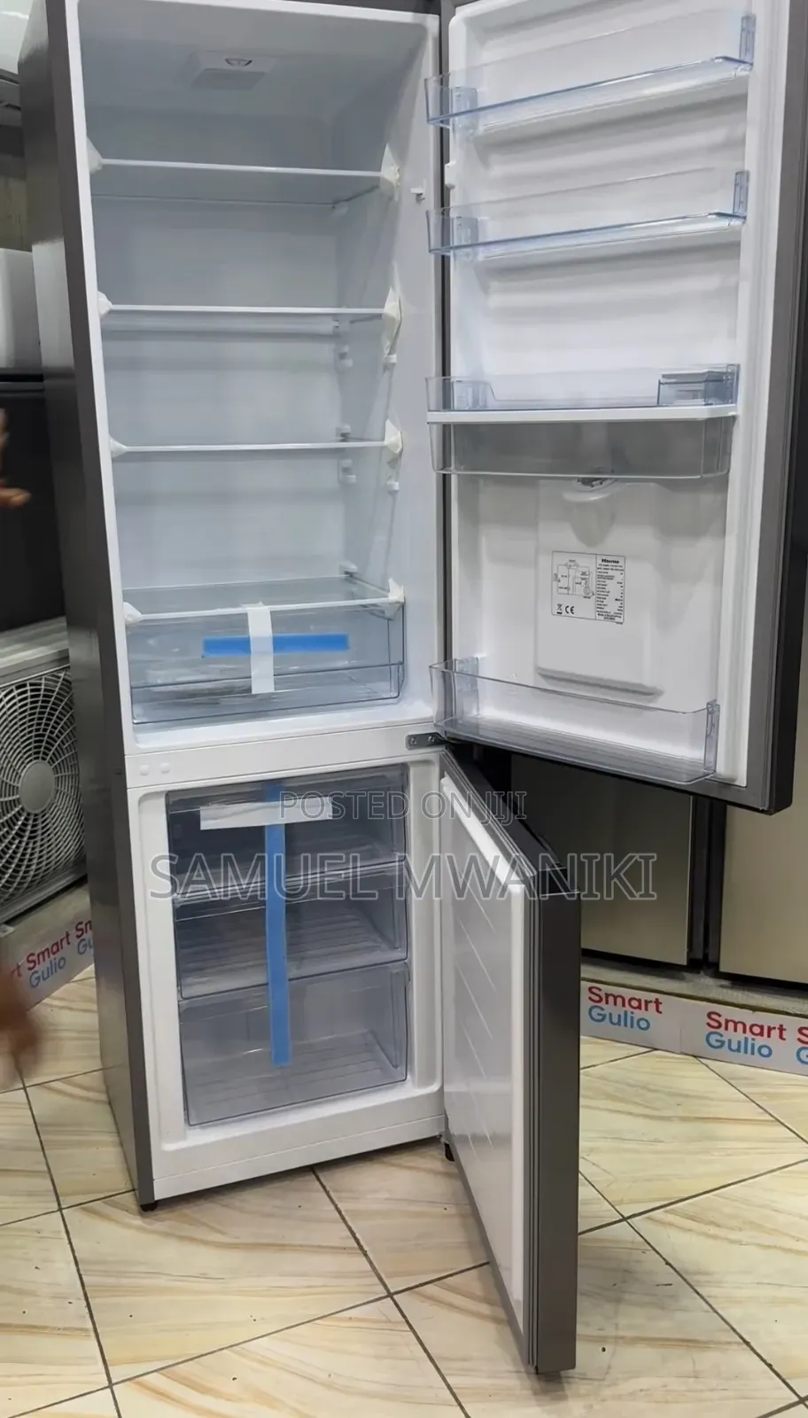 Hisense 286l Non Frost Fridge Water Dispenser Combi Grey