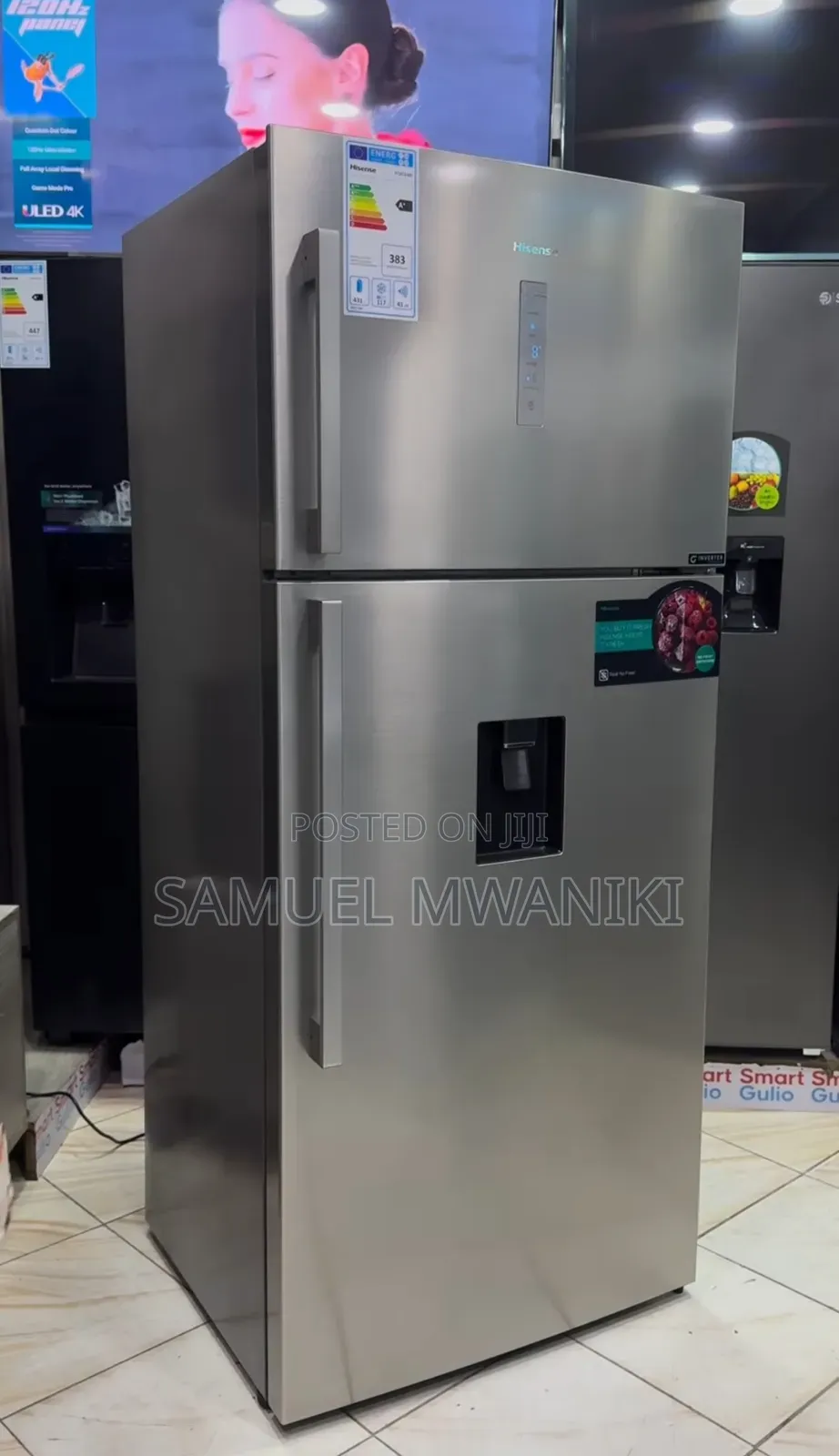 Hisense 510 Liters Top Mount Fridge With Water Dispenser