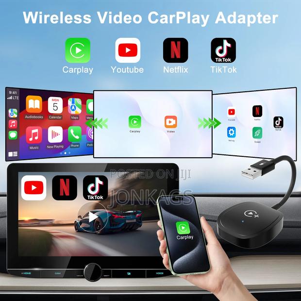 Wirless Carplay Adapter With Video Streaming