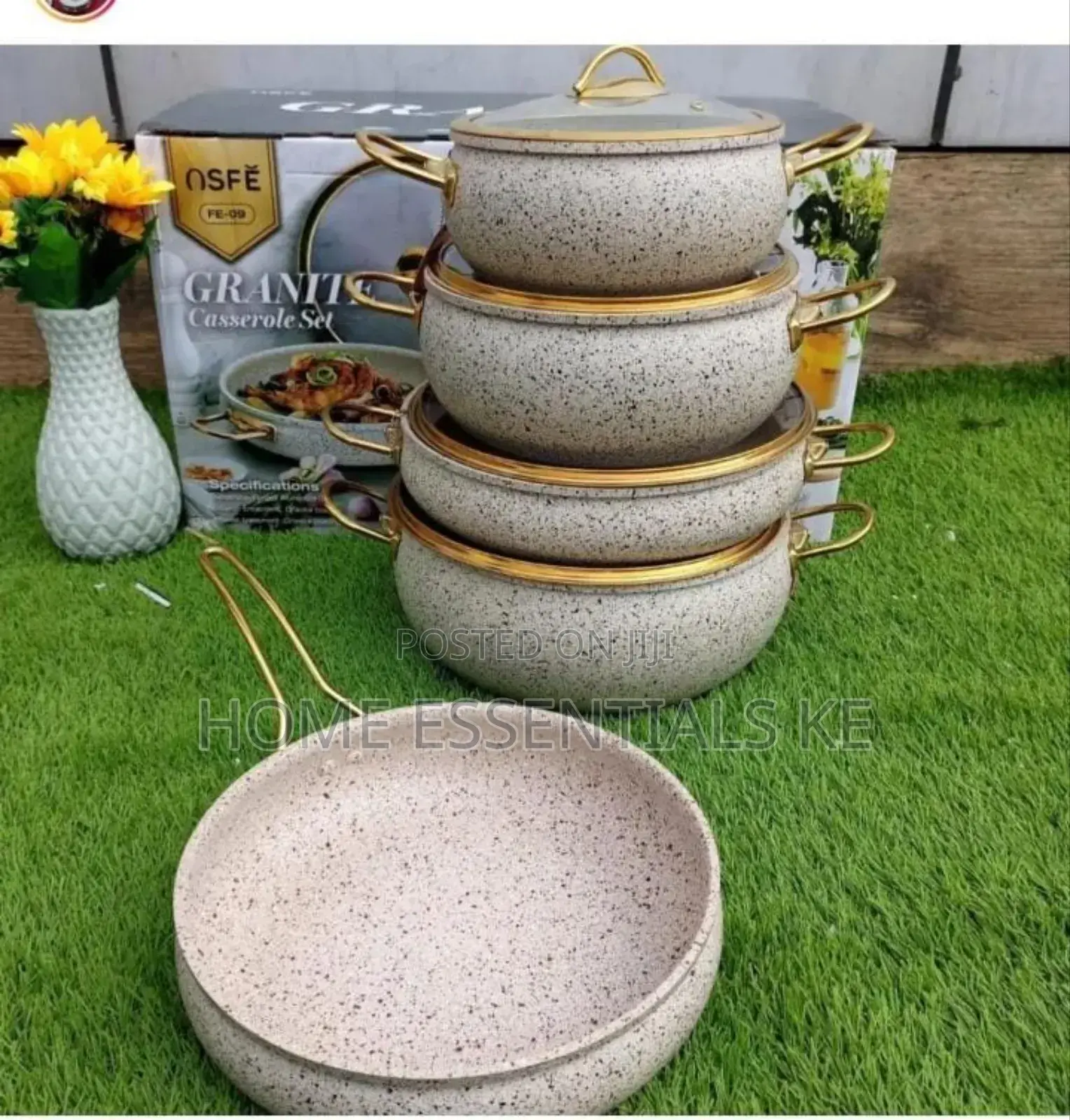 * 9pcs Granite Coating Kitchen Cookware Set*