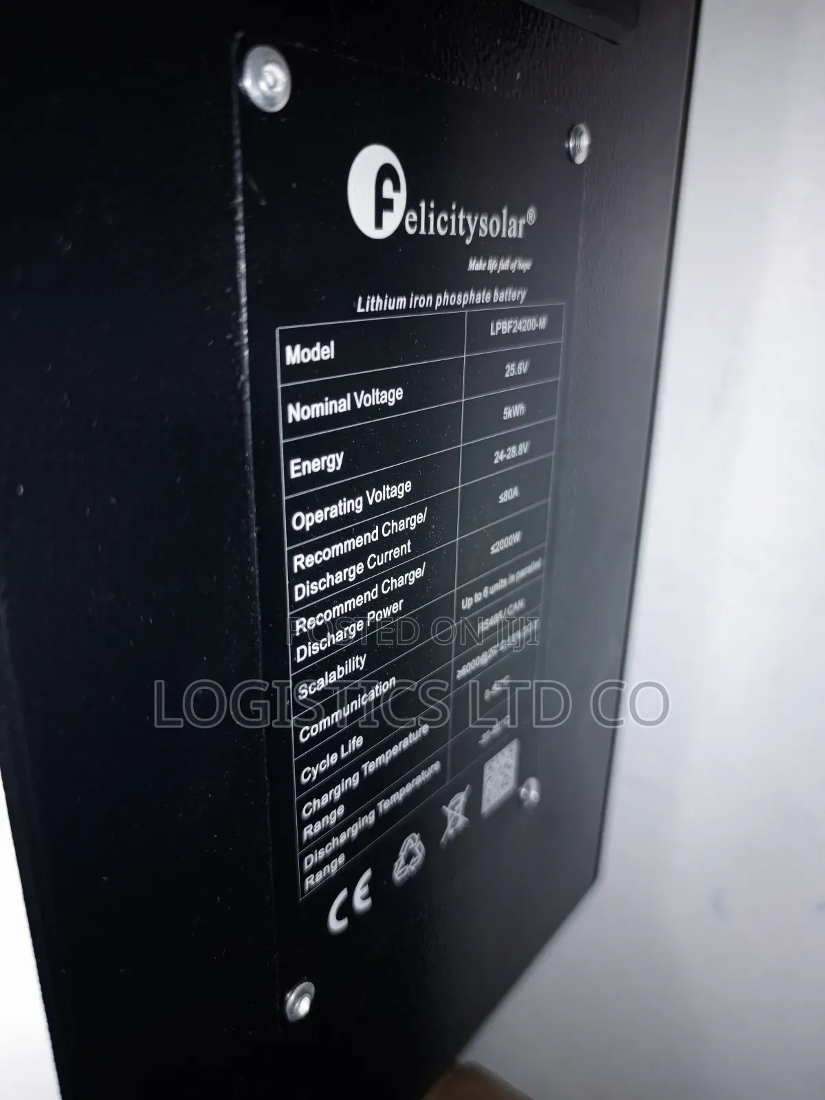 Felicity Rechargeable Lithium Battery 24v 200ah