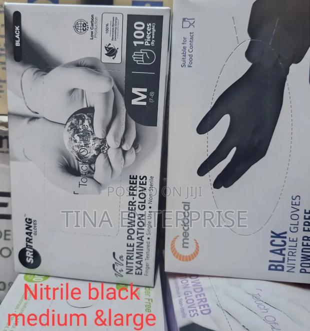 Nitrile Gloves (Black.) - main view