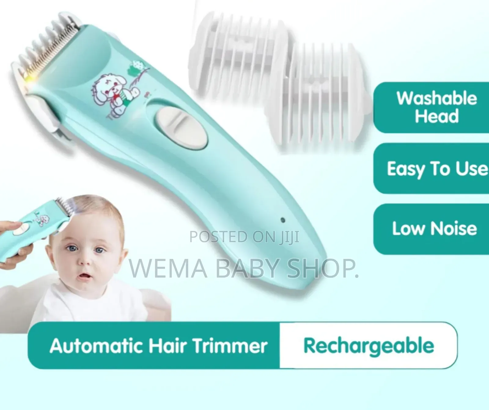 Rechargeable Low Noise Baby Hair Clipper/ Shaver