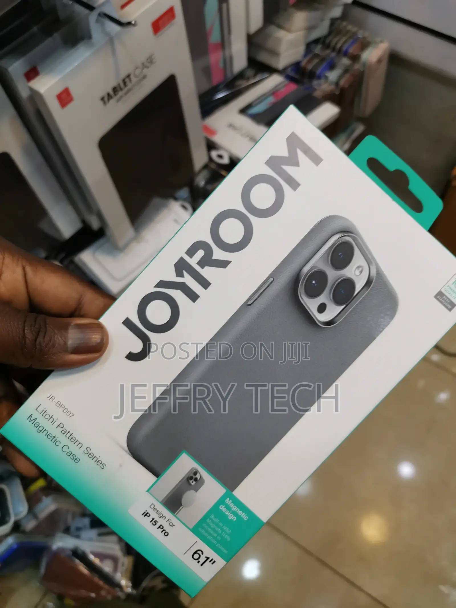 Joyroom Jr-Bp007 Magnetic Back Plates iPhone 15 Pro Grey