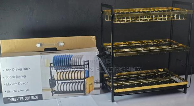 3layer Dishrack Gold and Black