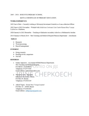 Advertising Marketing CV