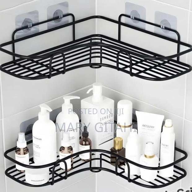 New Black Bathroom Corner Rack at  - main view