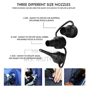 Electric Inflatable Pump Quick Air Filling Compre 3 Nozzles