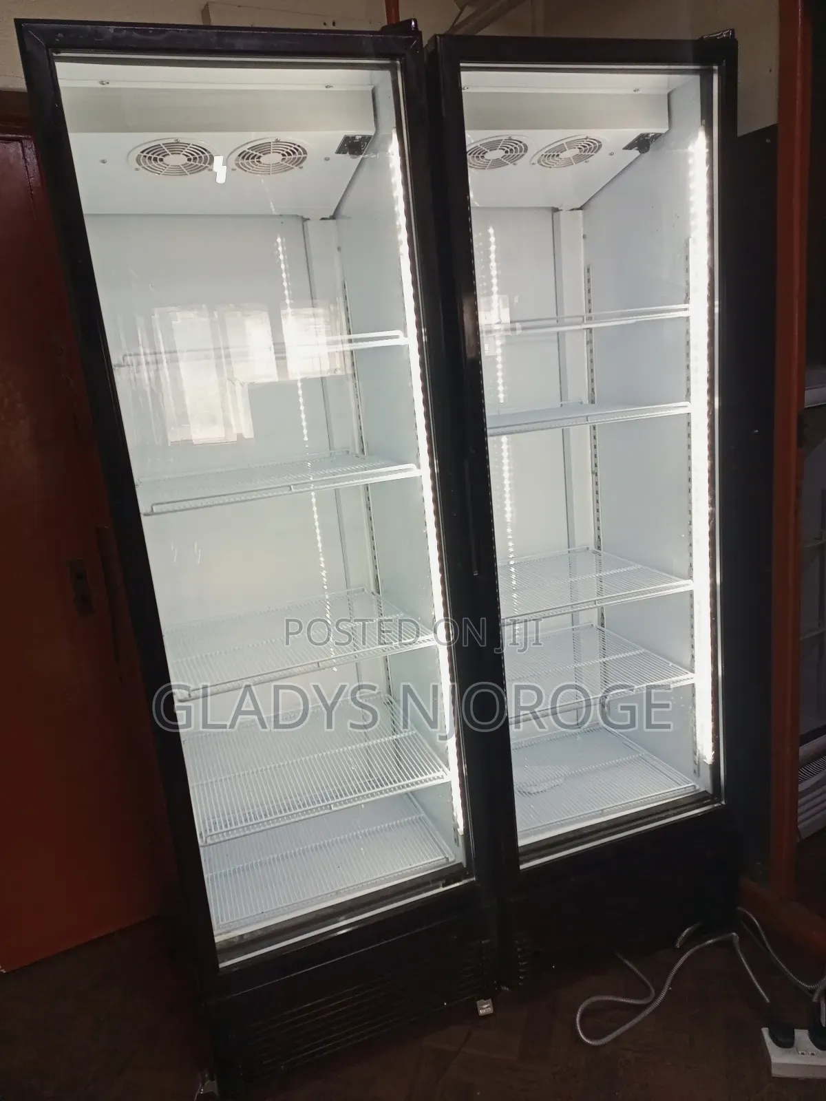 Twin Door Show Case Display Fridge