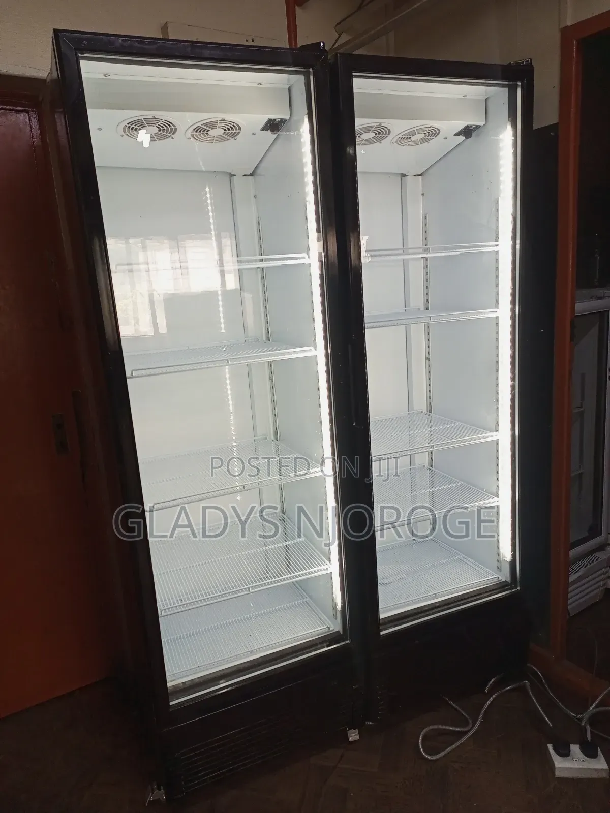 Twin Door Show Case Display Fridge
